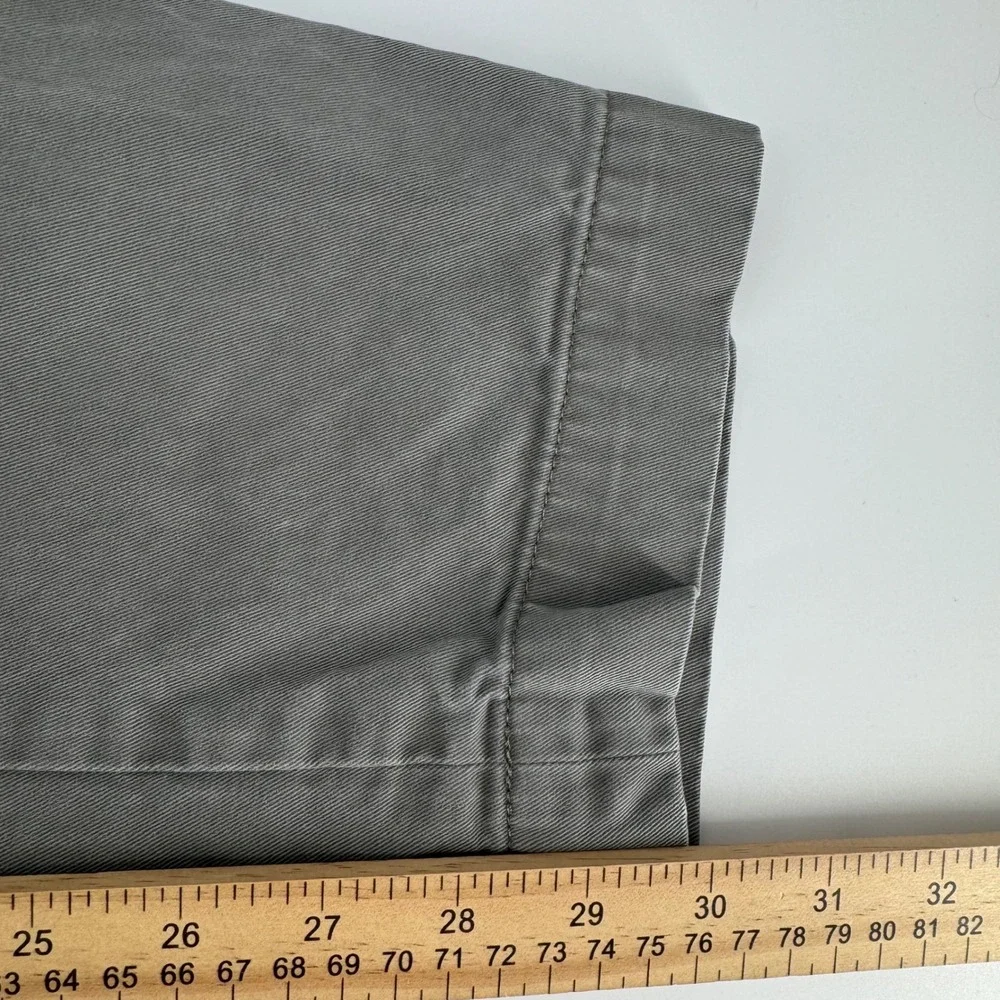 Polo Ralph Lauren Mens 34x32 Gray Slim Fit Chino Pants‎ Cotton Flat Front